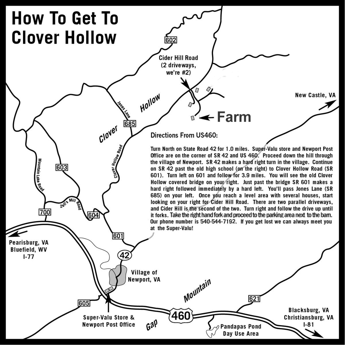 Map to Farm